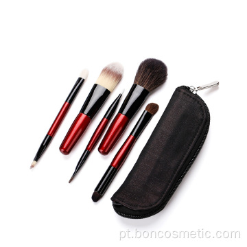 5pcs conjunto de pincéis de maquiagem de viagem